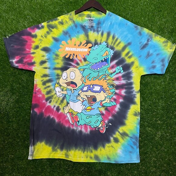 Nickelodeon Rugrats TV Show Cartoon Tie-dye T-shirt size Large - Picture 1 of 4